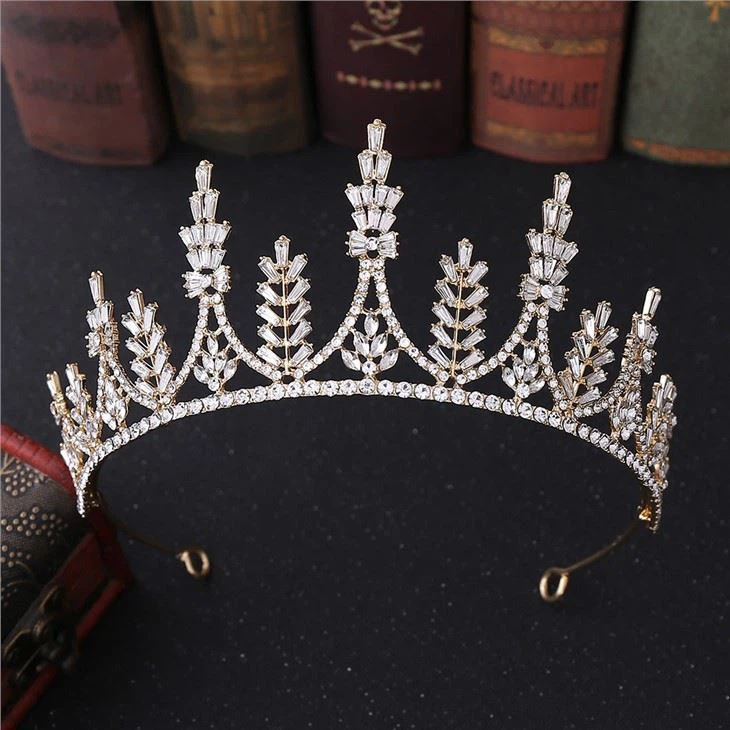 For Women Girls Wedding Sparkling Zirconia Crown Gift